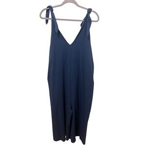 Chelsea28 Sleeveless Blue  Tie-Shoulder Wide Leg Jumpsuit Size XXL